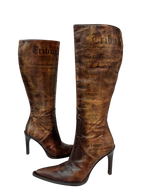 Brown Newspaper Boots