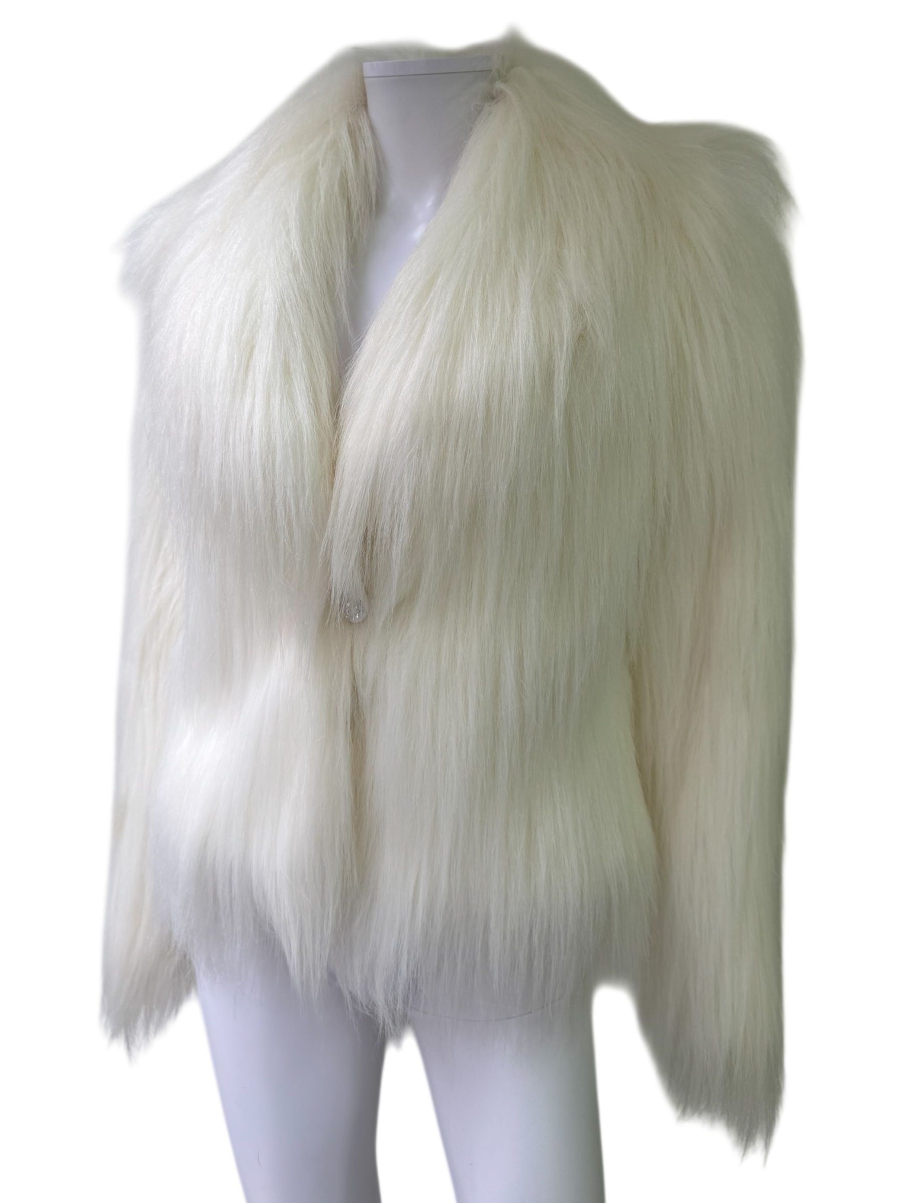Faux Fur White Coat