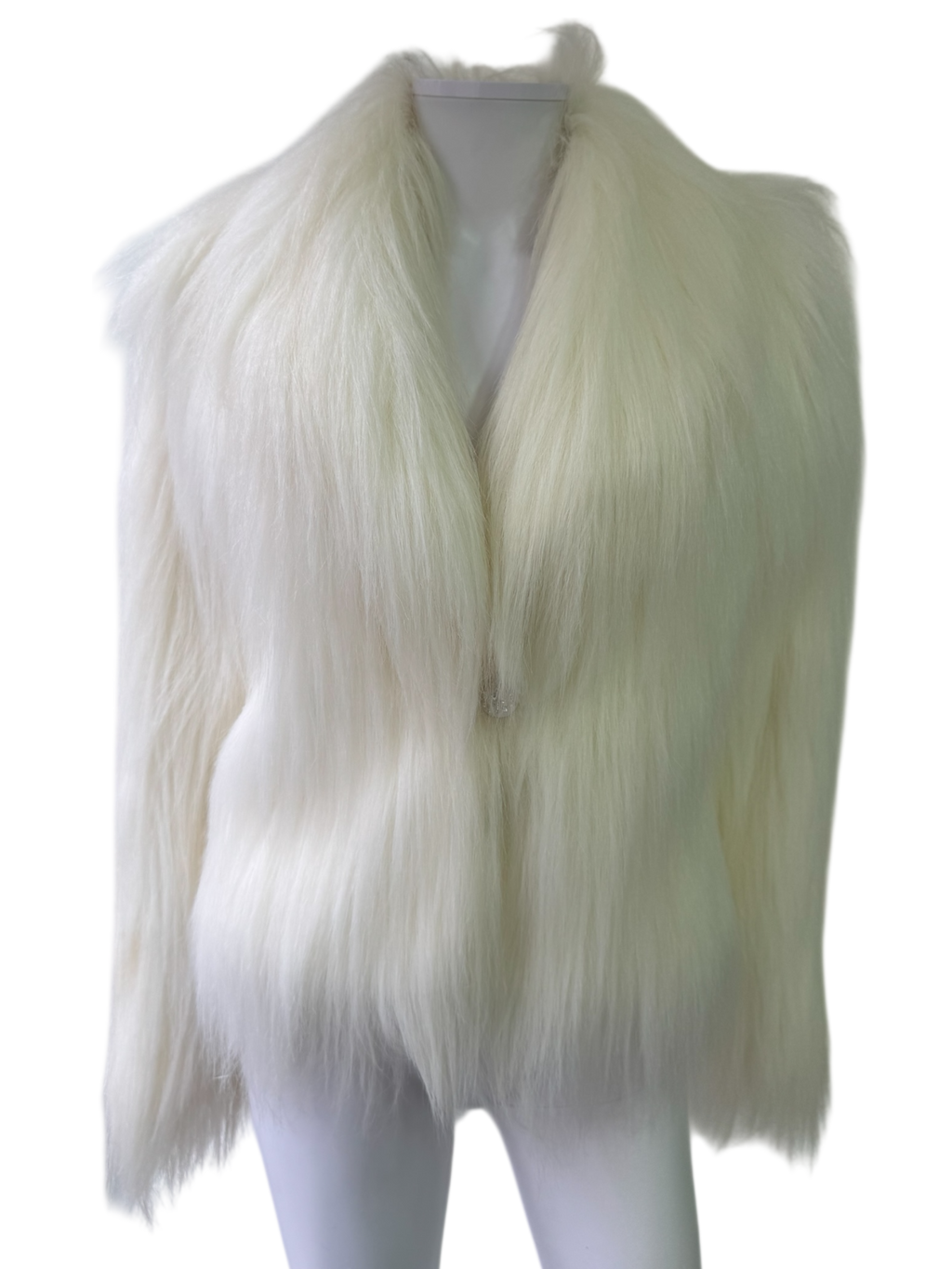 Faux Fur White Coat