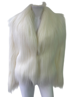 Faux Fur White Coat