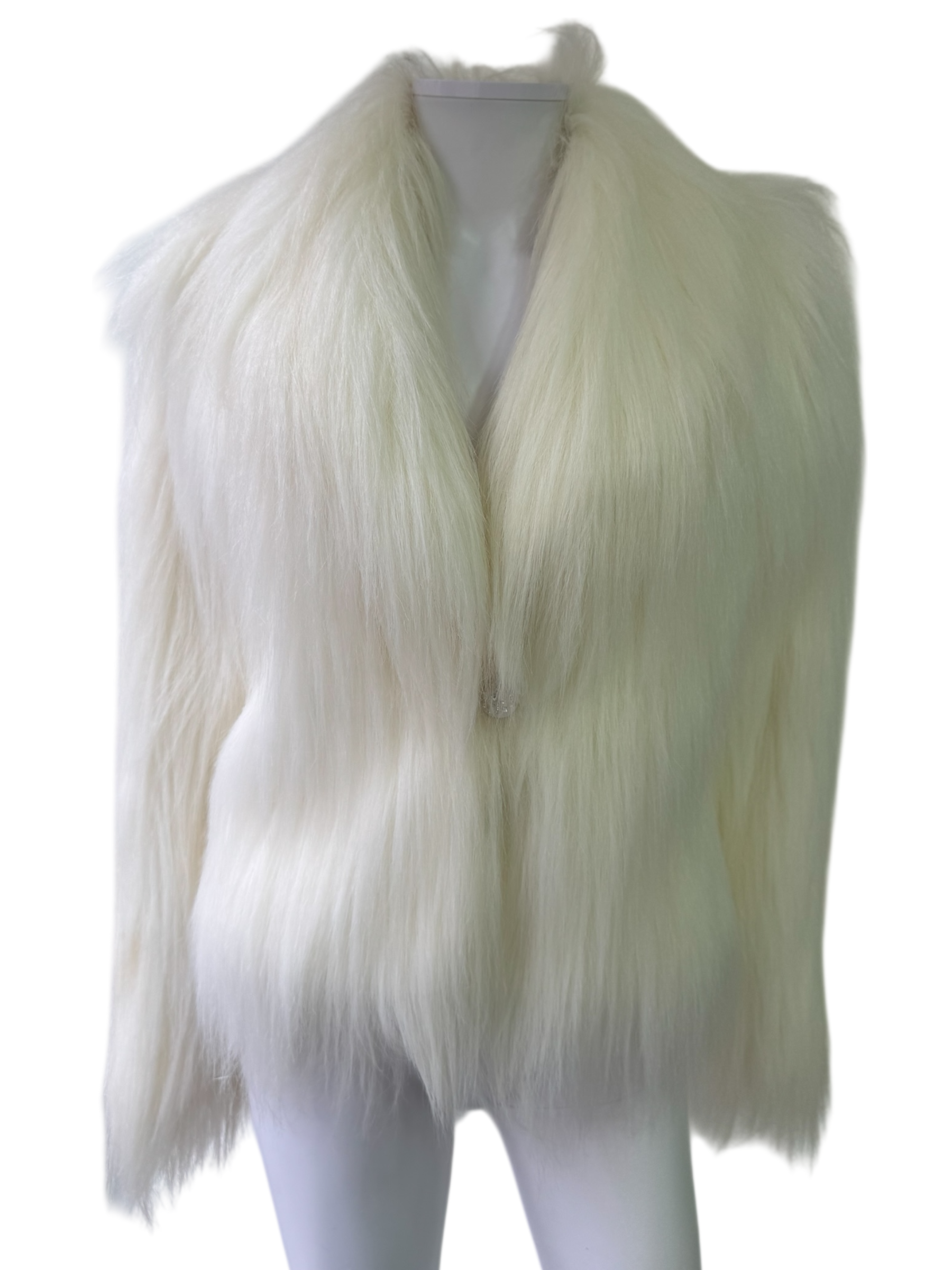 Faux Fur White Coat