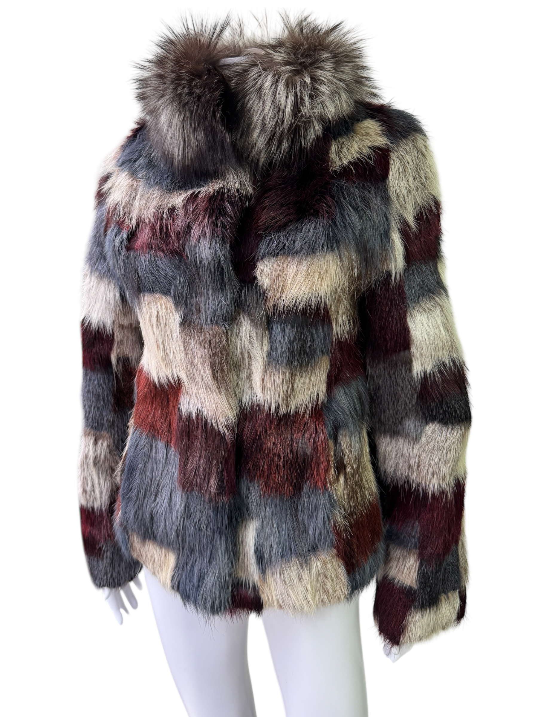 Vintage Fur Multi Color Coat