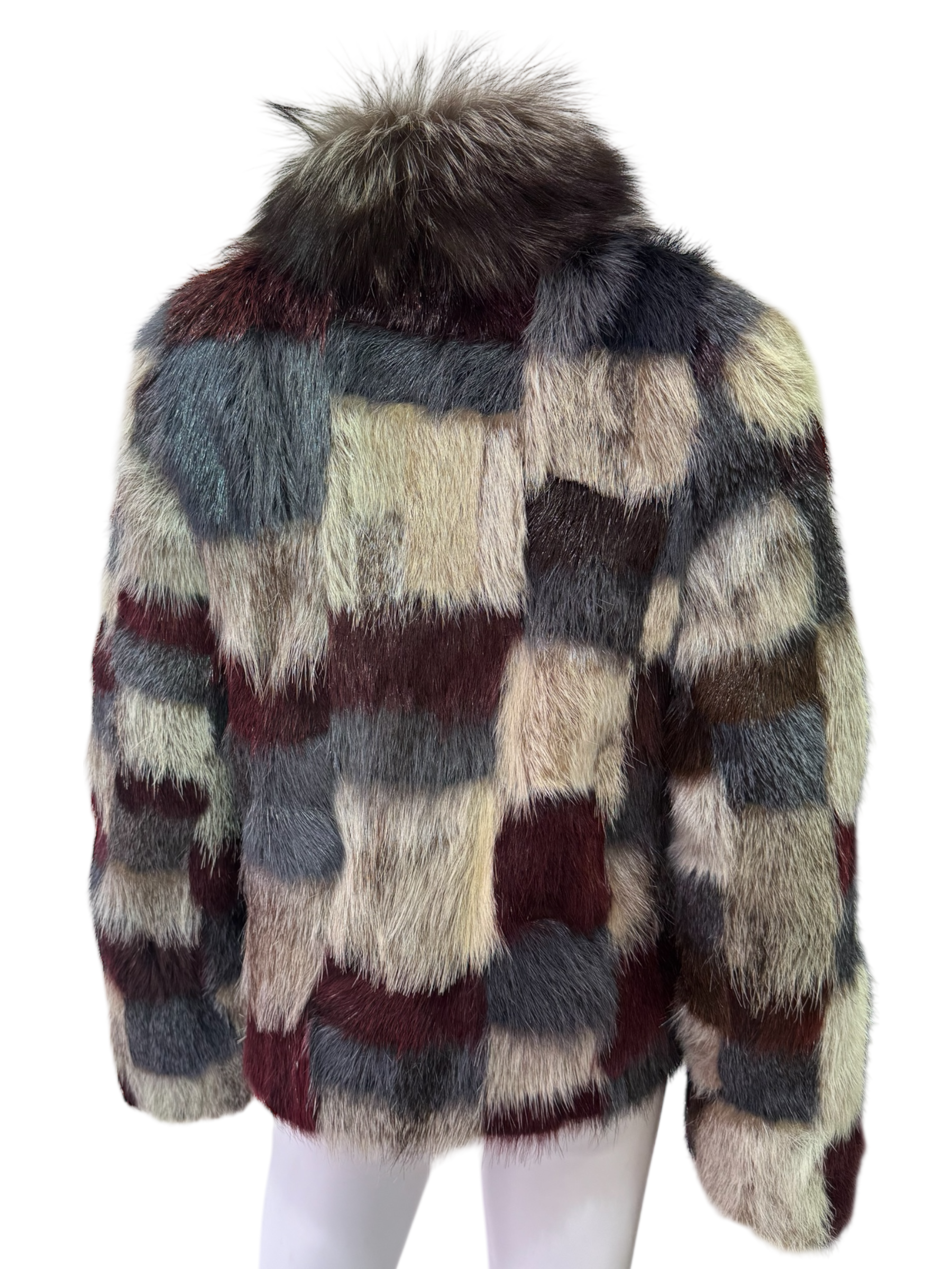 Vintage Fur Multi Color Coat