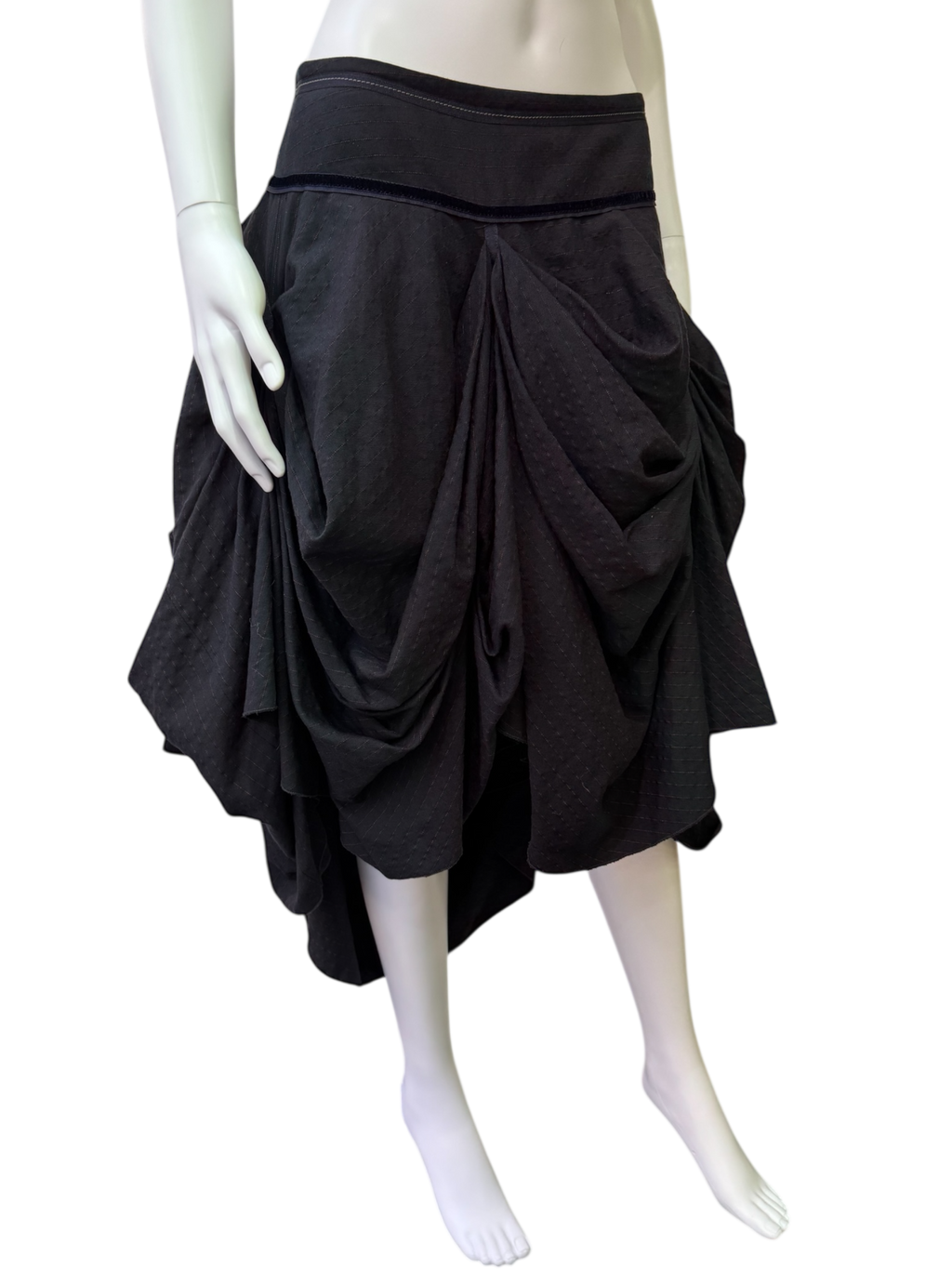 Italian Brand Pleated Midi  Skirt