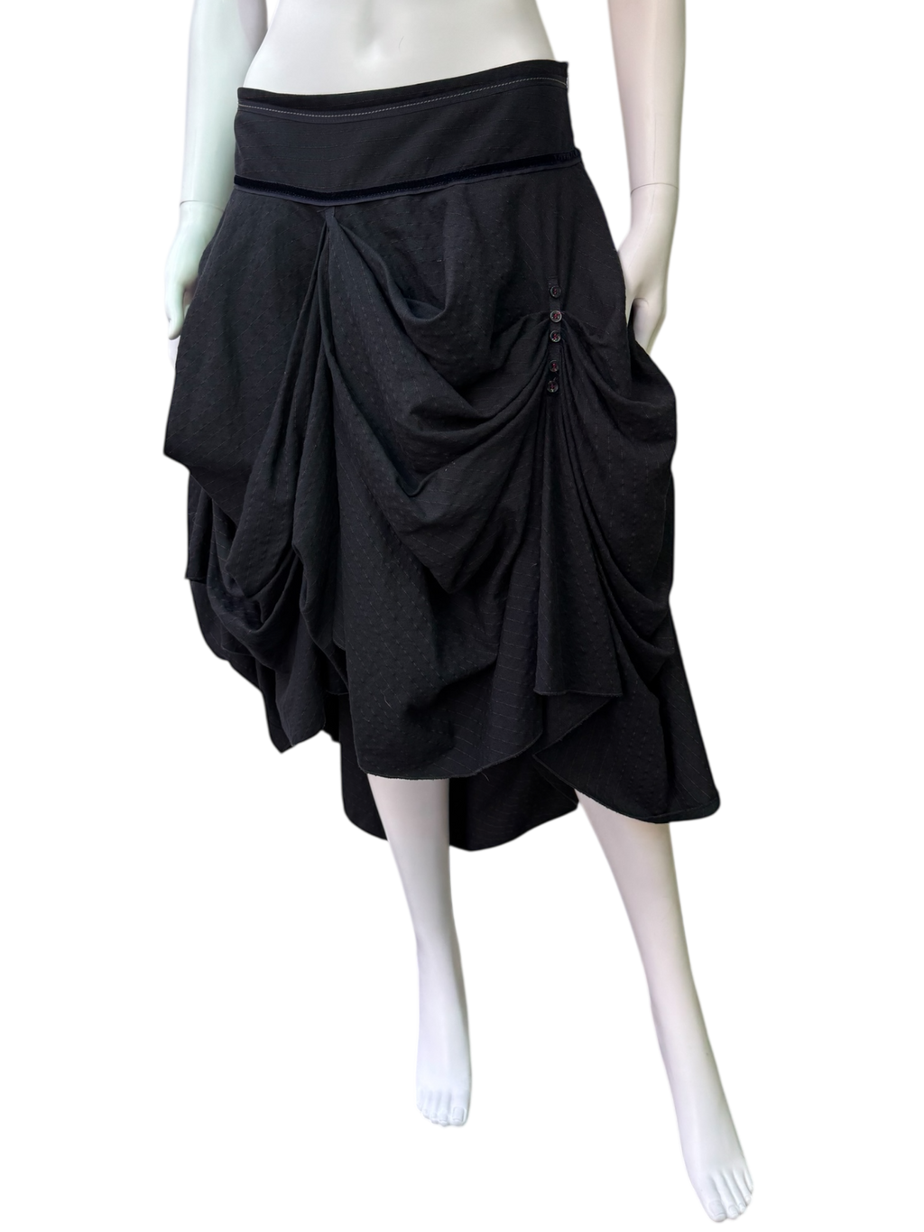 Italian Brand Pleated Midi  Skirt