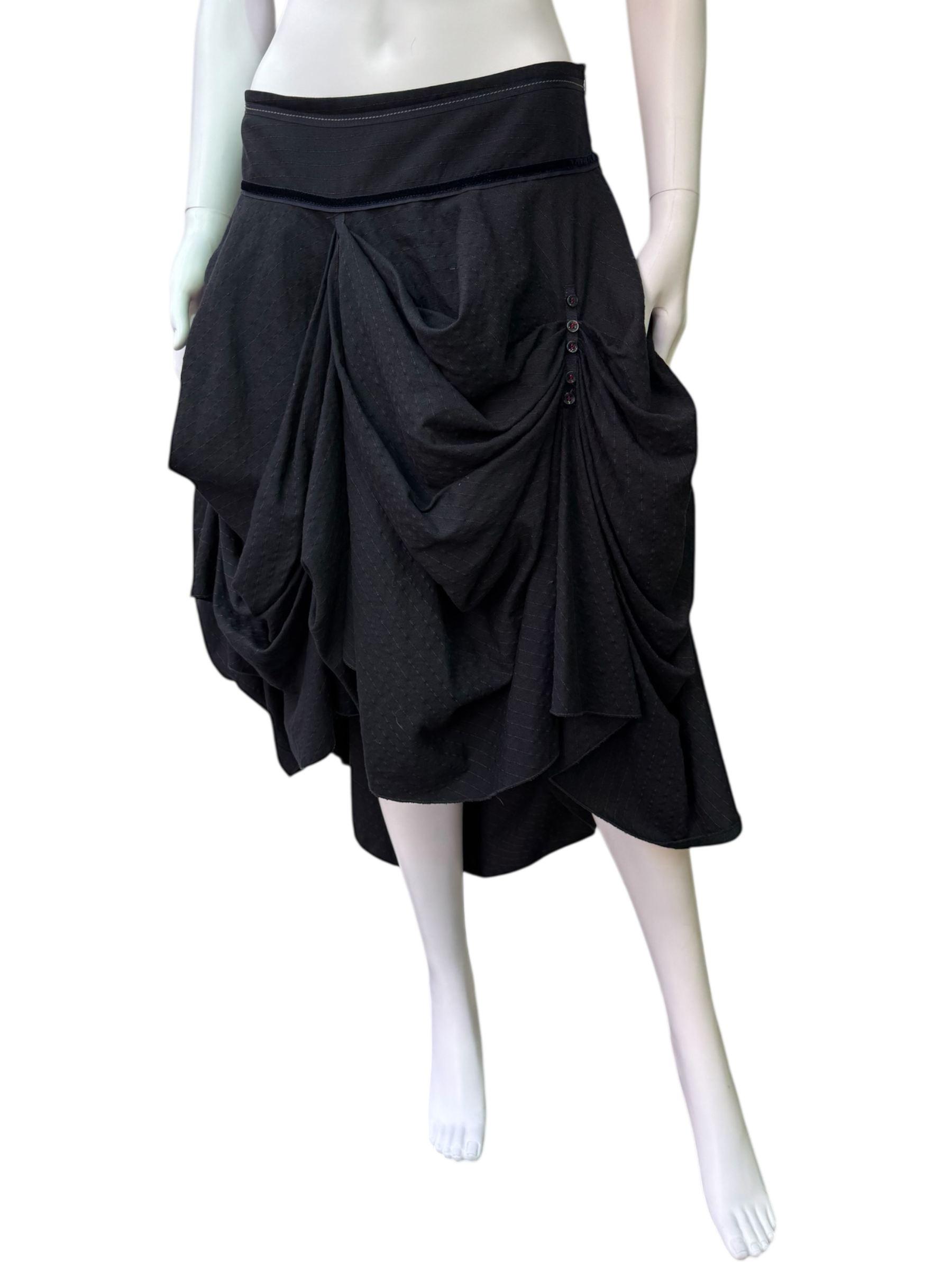 Italian Brand Pleated Midi  Skirt