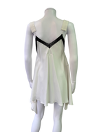 MM6 White Tunic Top with Black Lace Detail