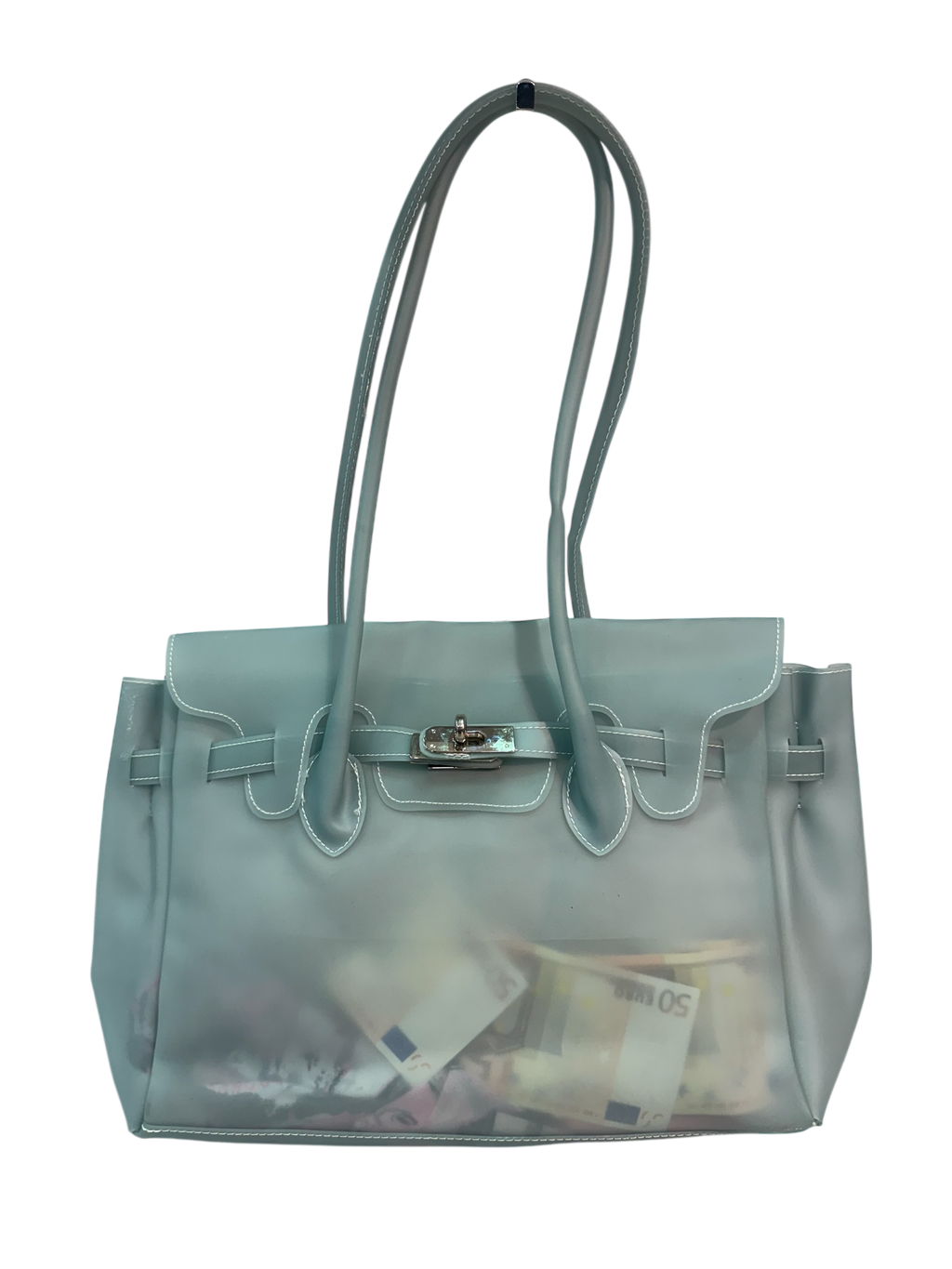 Blue Semi-Transparent Firkin Bag