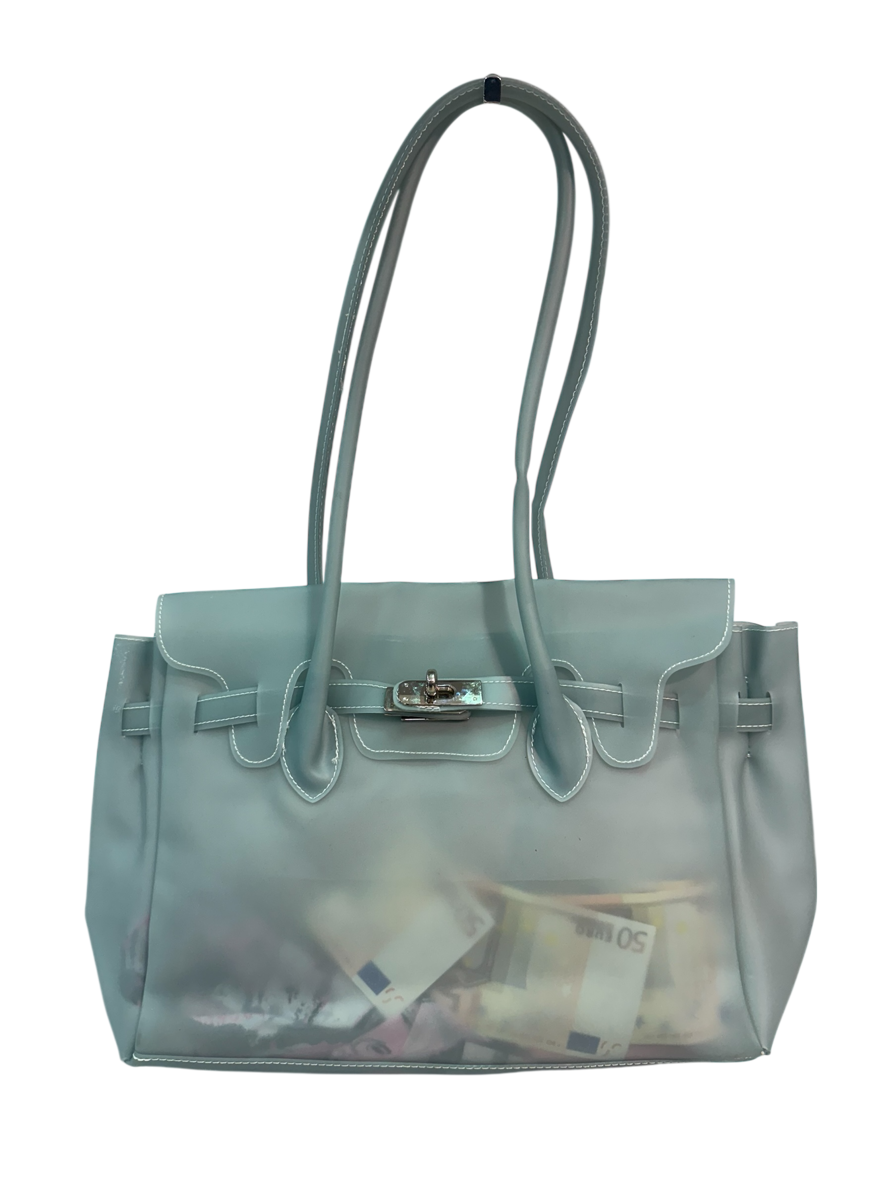 Blue Semi-Transparent Firkin Bag