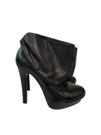 Leather Heels With Draped Detail