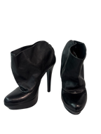 Leather Heels With Draped Detail