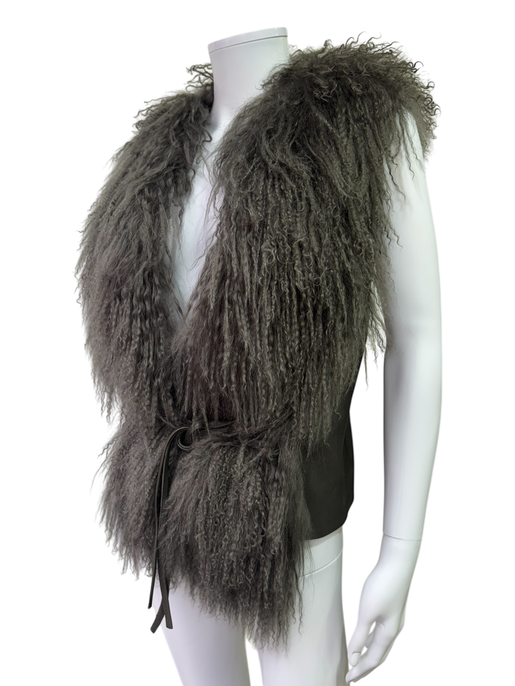 Mongolian Fur & Leather Gilet