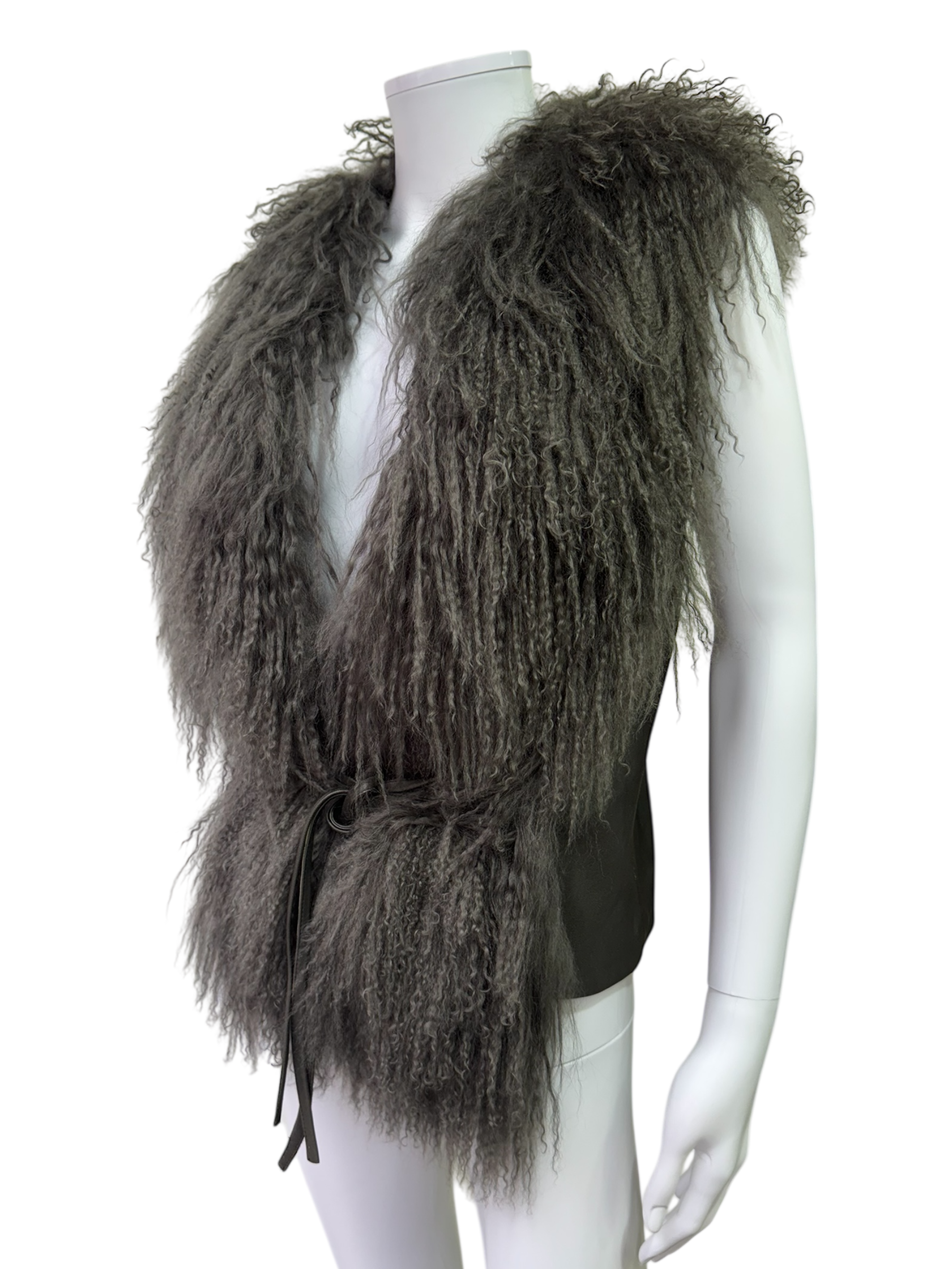 Mongolian Fur & Leather Gilet