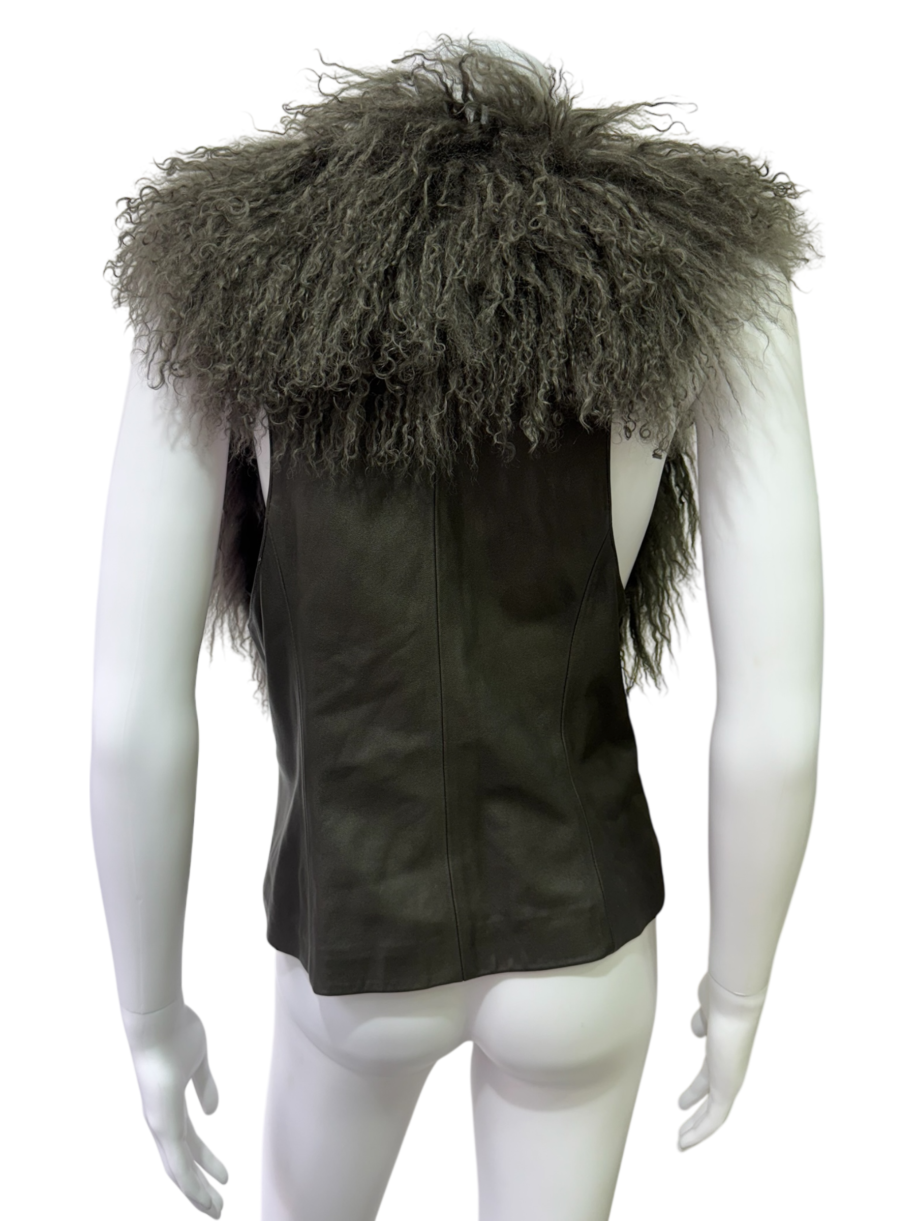 Mongolian Fur & Leather Gilet