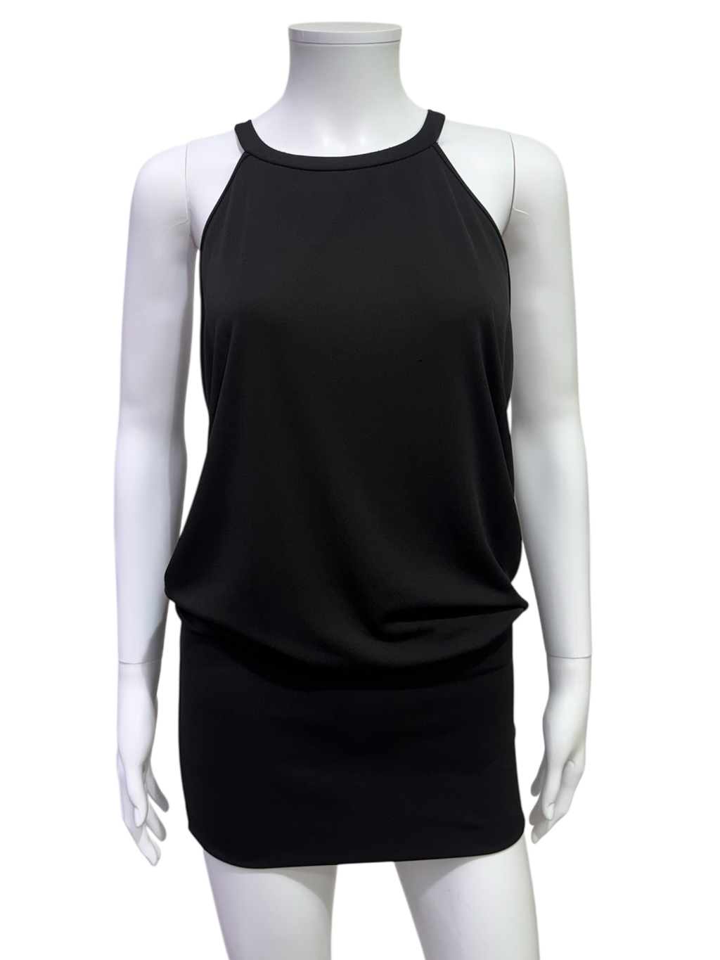 Black Mini Dress with Back Detail