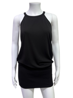 Black Mini Dress with Back Detail