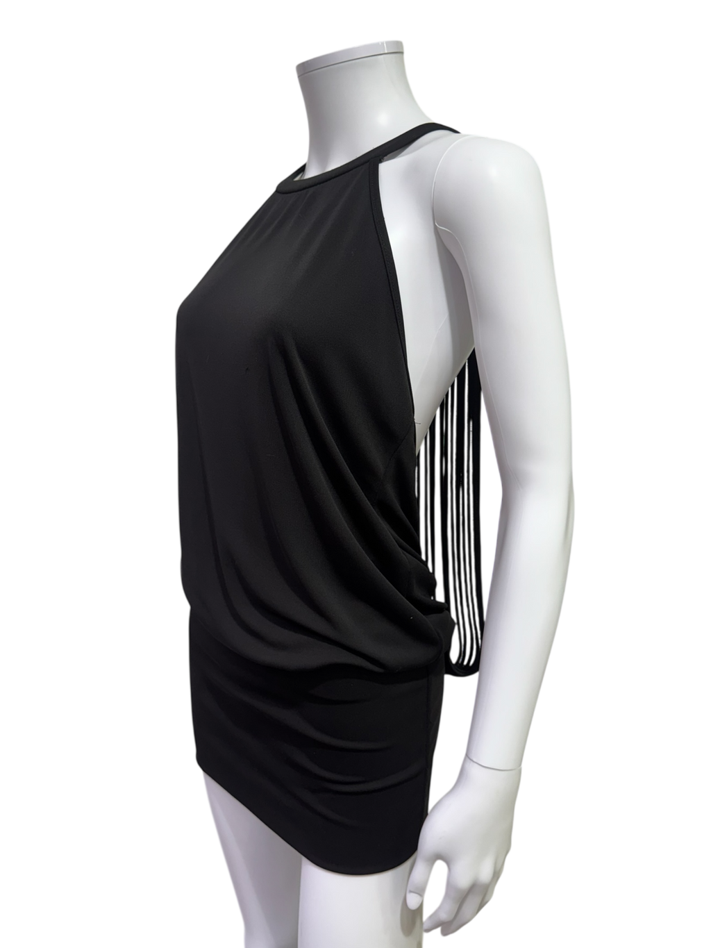 Black Mini Dress with Back Detail