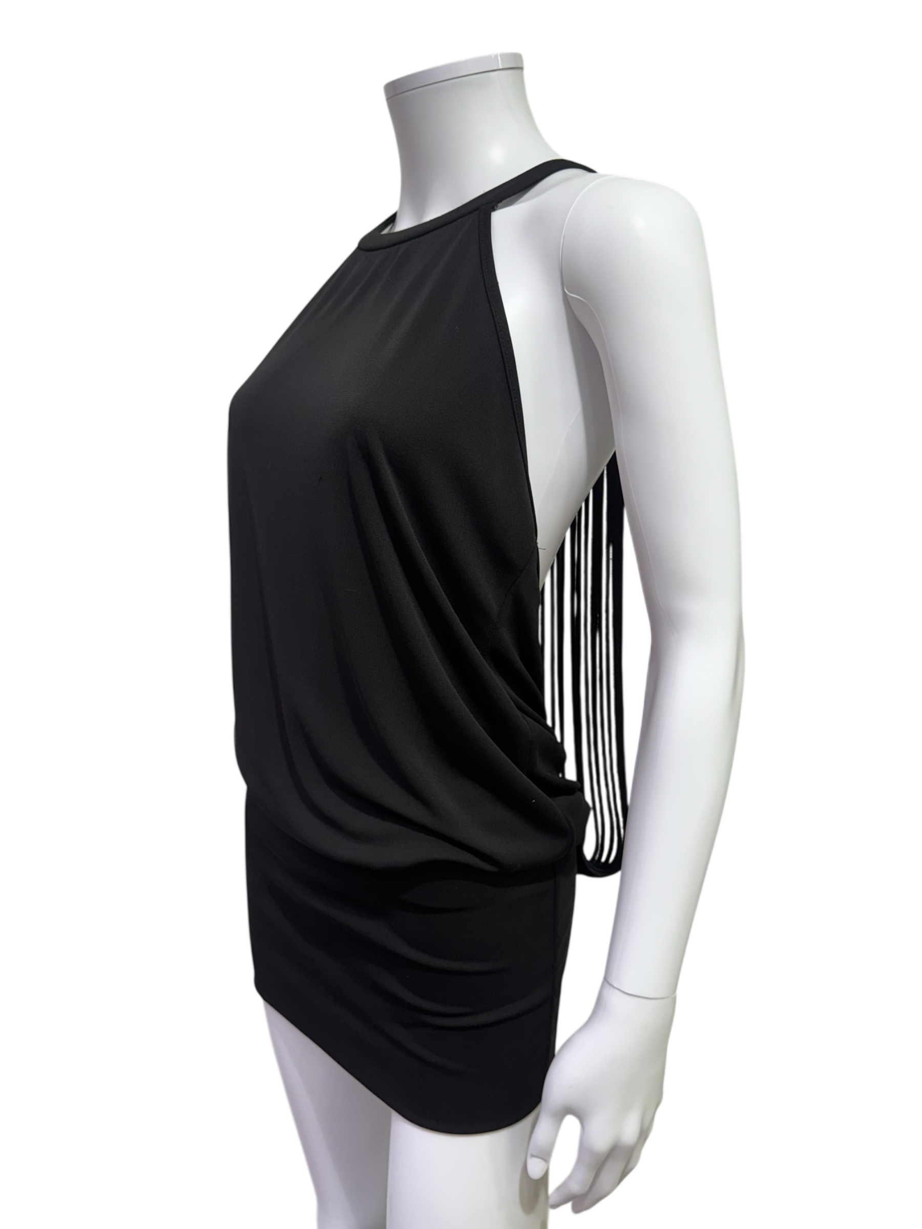 Black Mini Dress with Back Detail