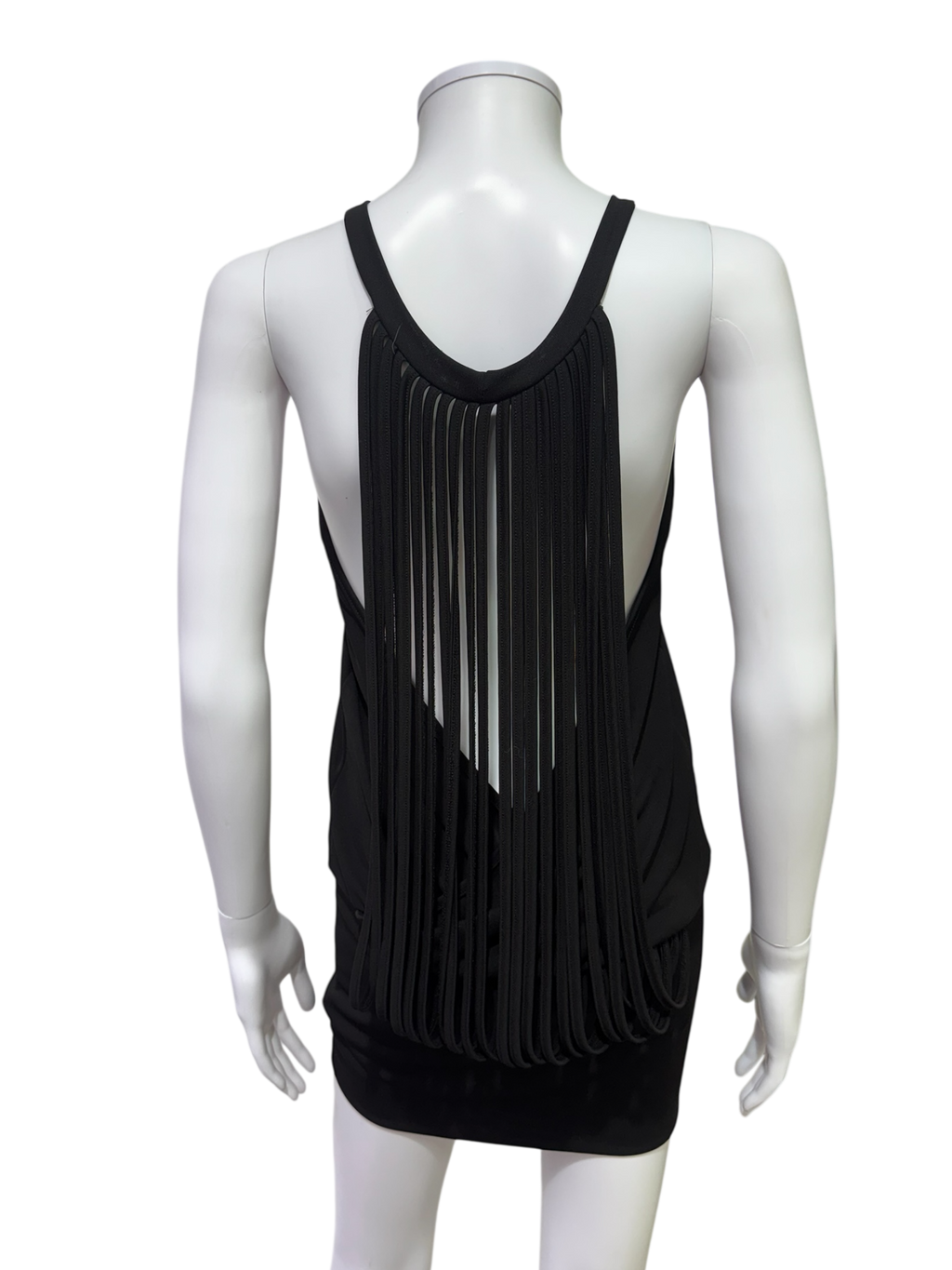 Black Mini Dress with Back Detail