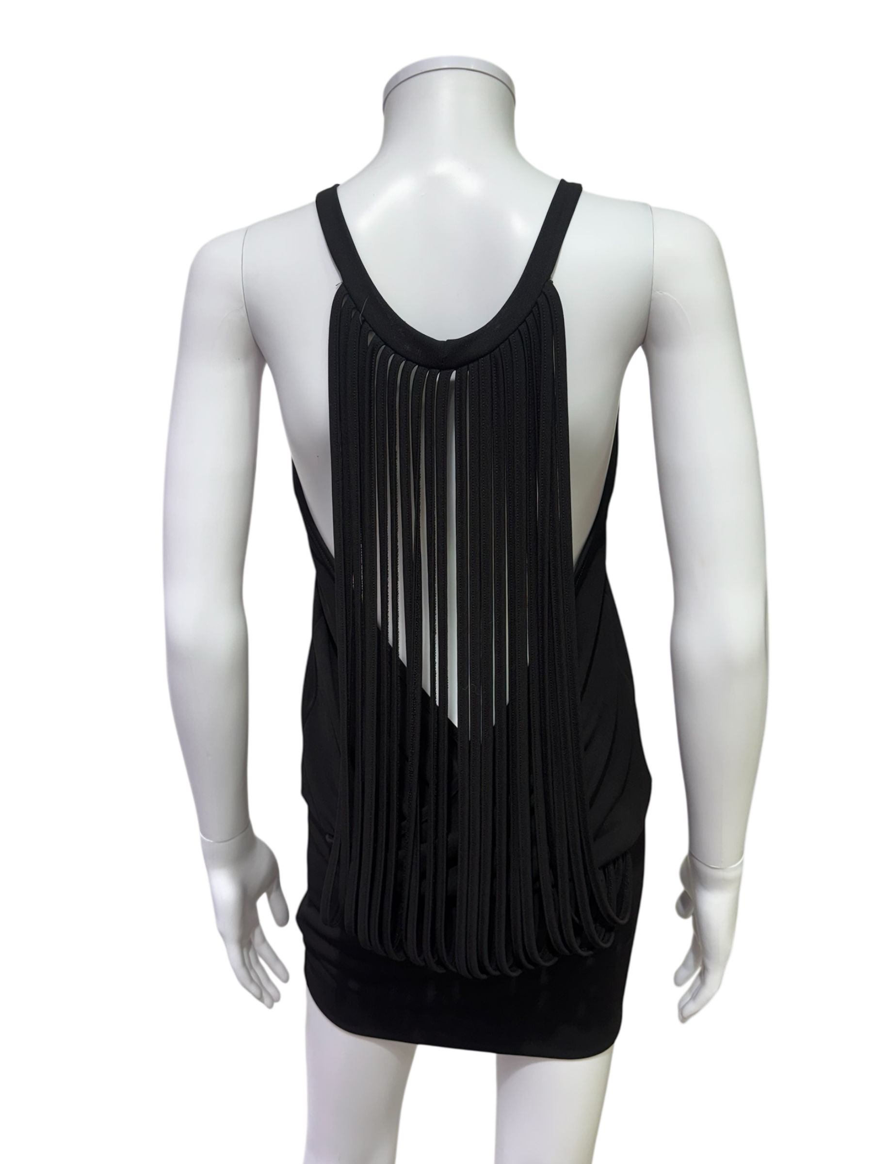 Black Mini Dress with Back Detail