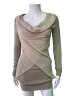Beige layered dress