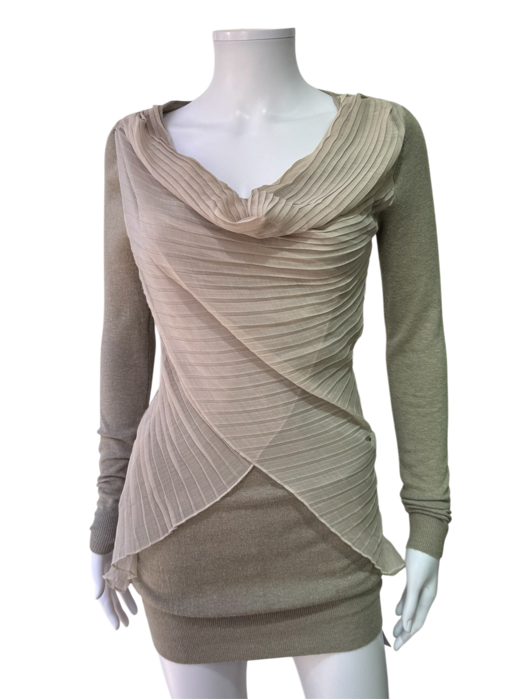 Beige layered dress
