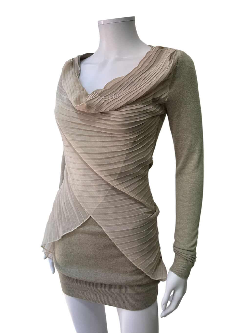 Beige layered dress