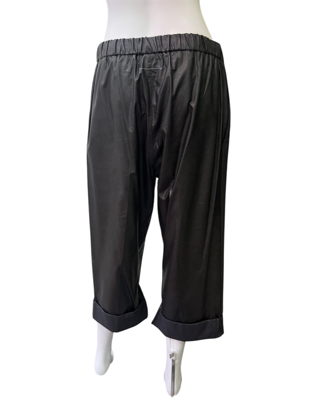 MM6 Maison Margiela faux leather bermuda short