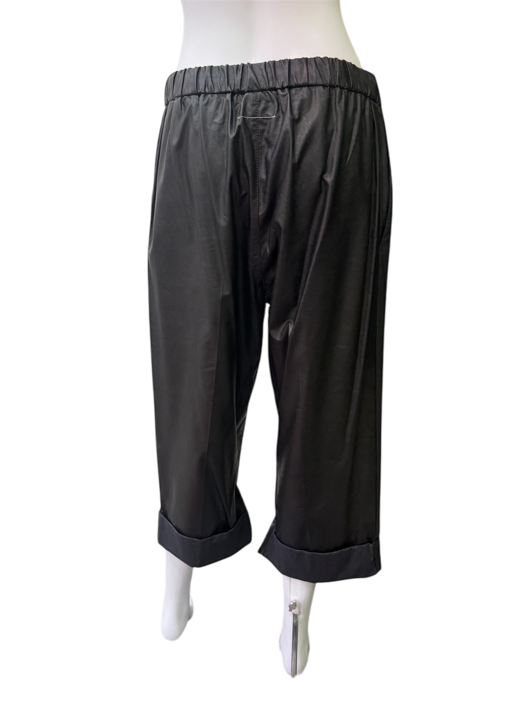 MM6 Maison Margiela faux leather bermuda short