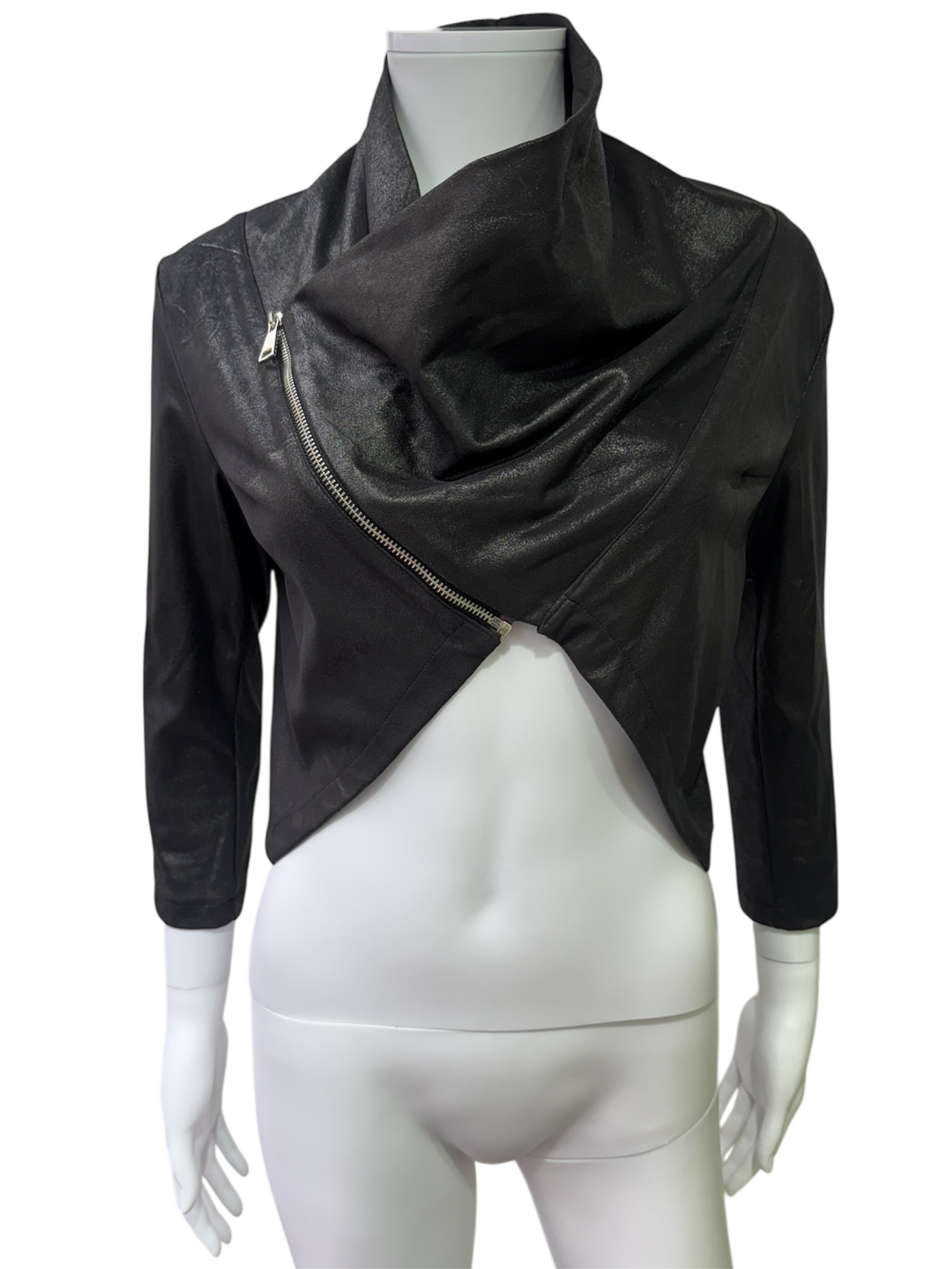 Cropped black veste