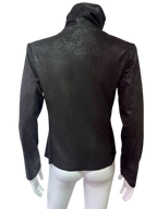 Black Asymmetric Zip Jacket – Leather Look