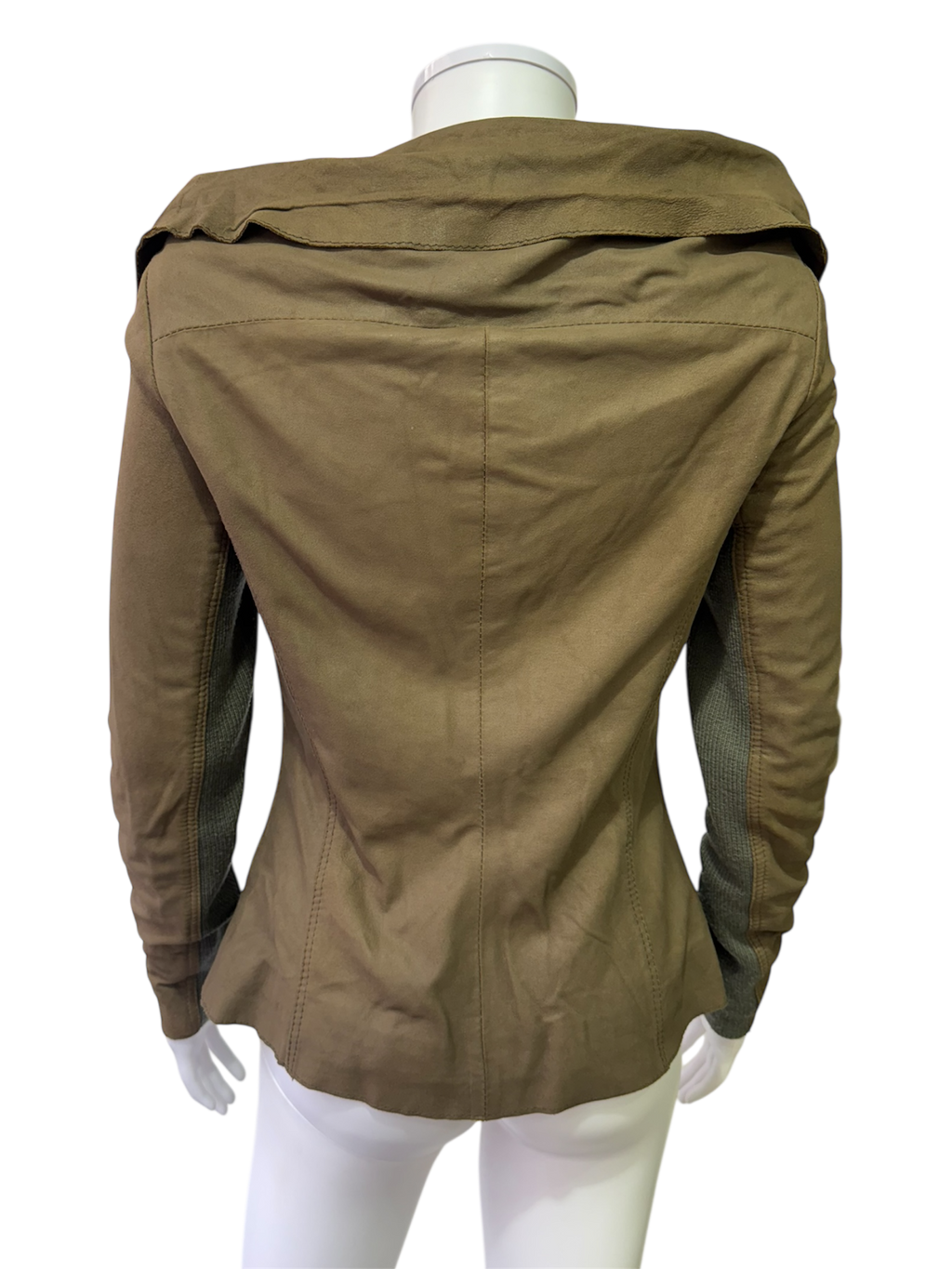 Beige leather jacket