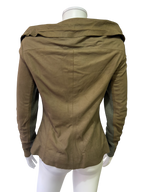 Beige leather jacket