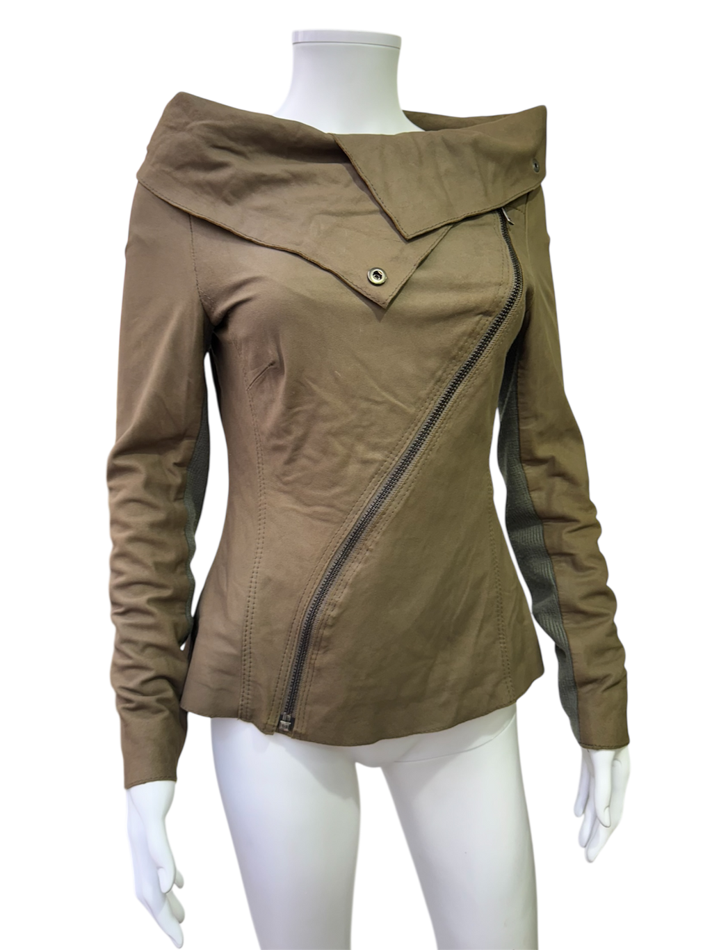 Beige leather jacket