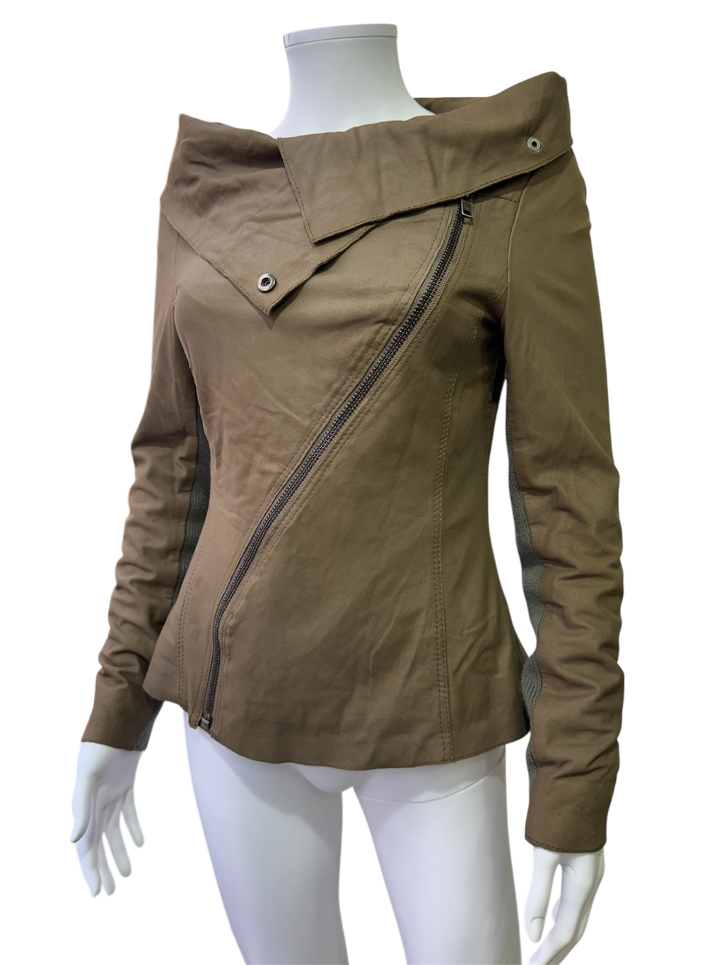 Beige leather jacket