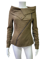 Beige leather jacket