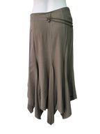 Italian brand asymmetric khaki skirt