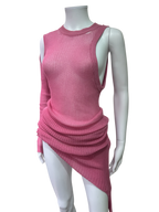 Rick Owens pink asymmetric knit top (banana top)