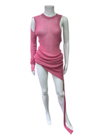 Rick Owens pink asymmetric knit top (banana top)