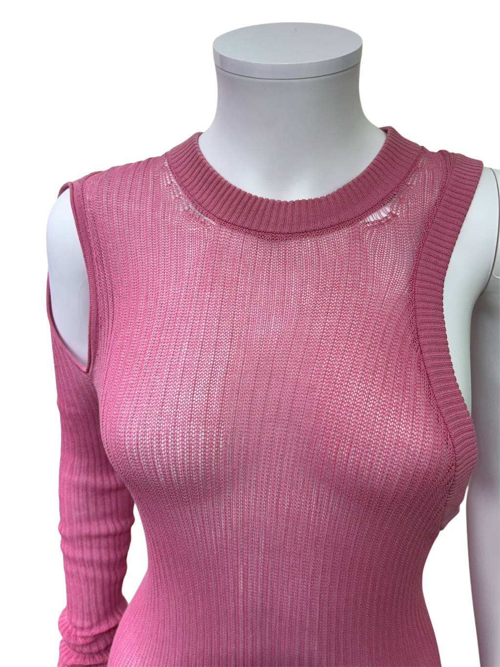Rick Owens pink asymmetric knit top (banana top)