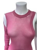 Rick Owens pink asymmetric knit top (banana top)