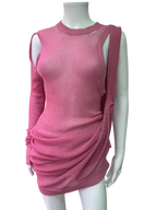 Rick Owens pink asymmetric knit top (banana top)