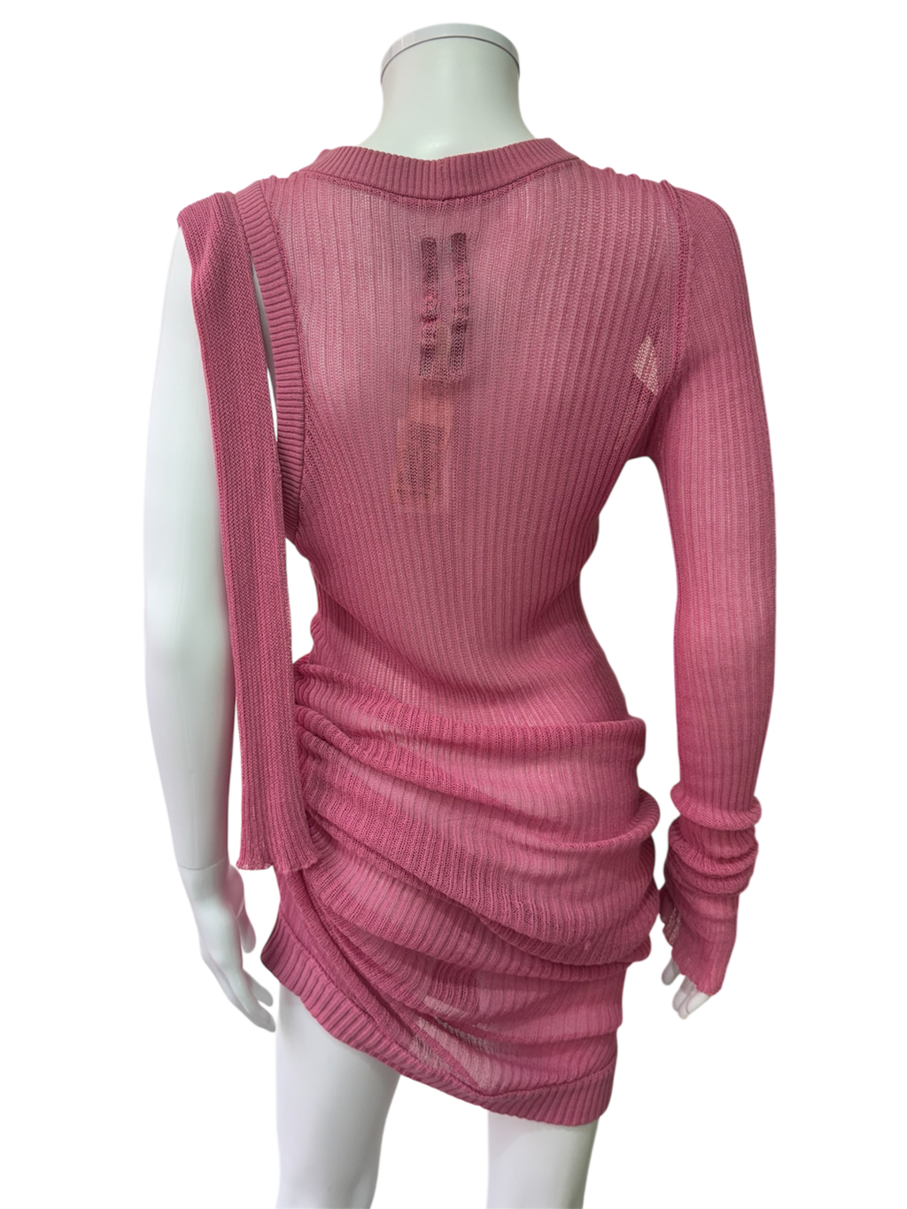 Rick Owens pink asymmetric knit top (banana top)