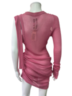 Rick Owens pink asymmetric knit top (banana top)