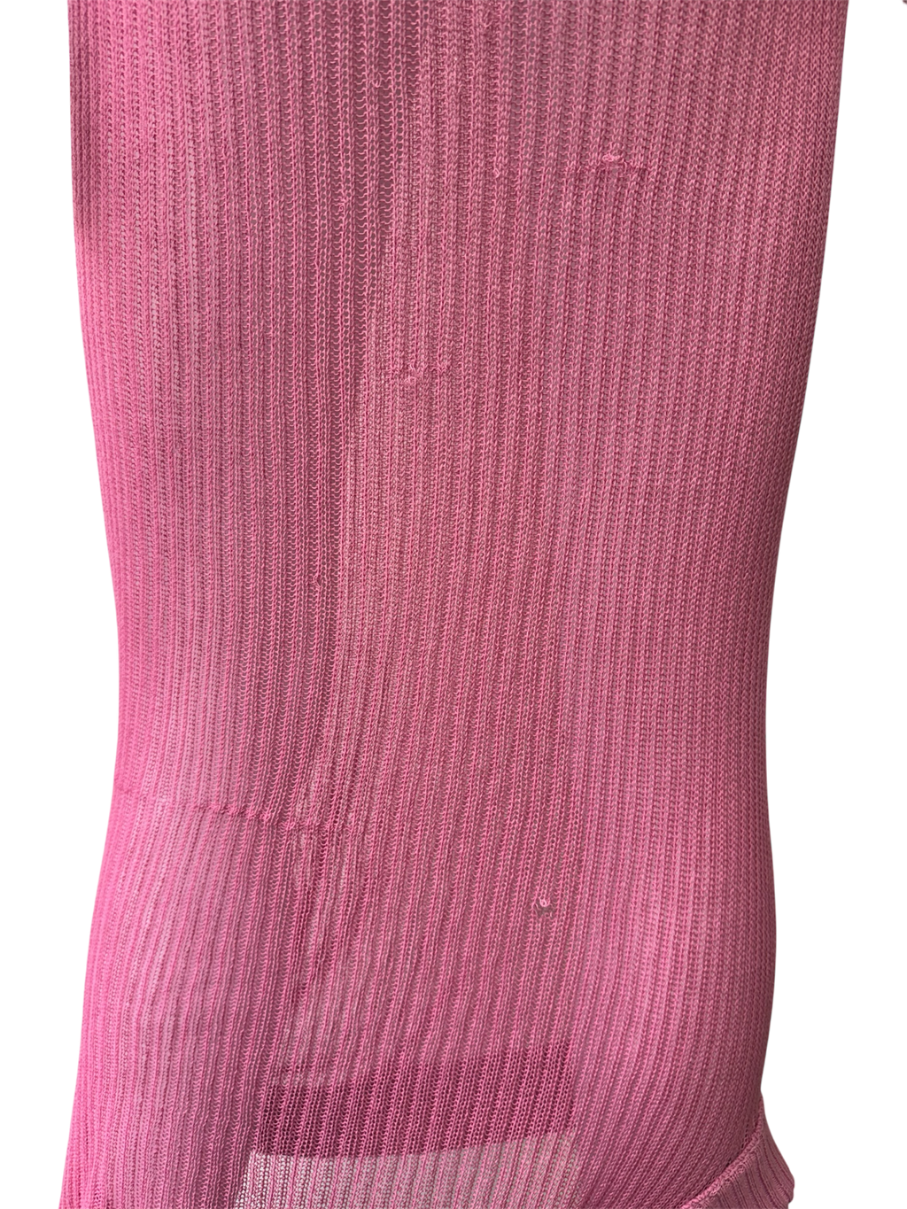 Rick Owens pink asymmetric knit top (banana top)